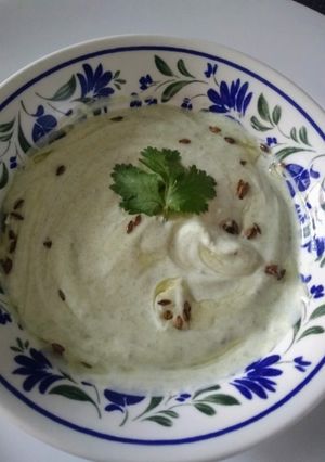 A picture of Chilli Coriander Raita.