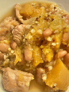 A picture of Butternut Squash and Chicken Stew.