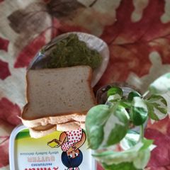 A picture of Instant, avocado, Basil leaves chutney.