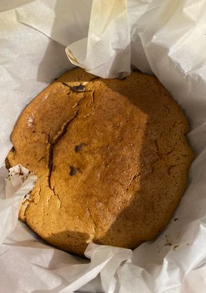 Una foto de Tarta sin azúcar de yogurt y queso crema