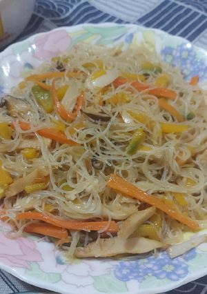 素食金瓜米粉 的食譜成品照片