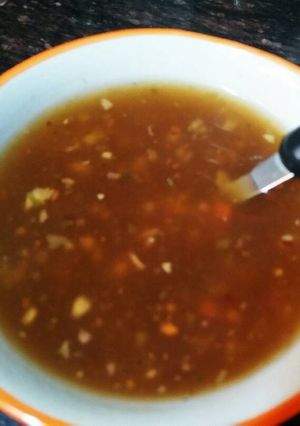 A picture of Veg manchow soup.