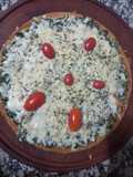 Fainá Gratinada con Mozzarella y Espinaca