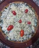 Fainá Gratinada con Mozzarella y Espinaca