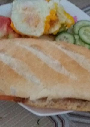 Hình của món Bánh mì ốp la dễ không tưởng.