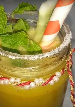A picture of Orange & cucumber cooler.