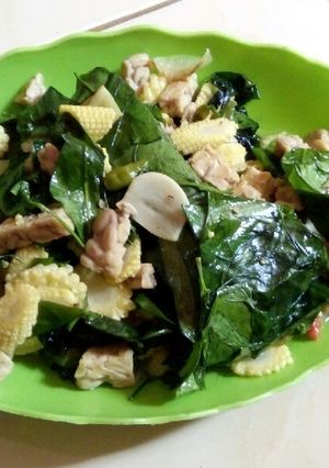 Foto resep Tumis putren, daun tangkil, tempe