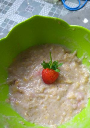 Foto resep Banana strawberry oatmeal