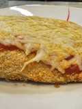 Pollo a la napolitana con copos de patata
