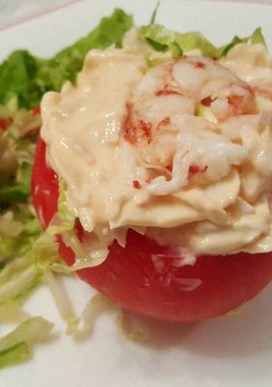 Una foto de Tomate relleno de bogavante