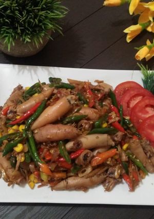 Foto resep Resep Cumi Asin Cabe Hijau Yang Enak Dan Bikin Gagal Diet,Mudah Di Buatnya