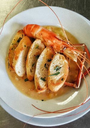 Una foto de Chowder de mariscos