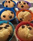 Queques com pepitas de chocolate