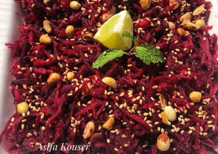 Recipe of Super Quick Homemade Beetroot Peanut Salad