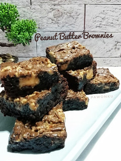Foto resep 548. Peanut Butter Brownies (satu telur)