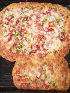 عکسی از دستور پیتزا با خمیر خانگی 🍕🍕🍕