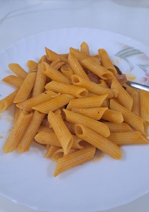 صورة لوصفة معكرونة حمرا خالية من الجلوتين لذيذة🤤🤤❤️
