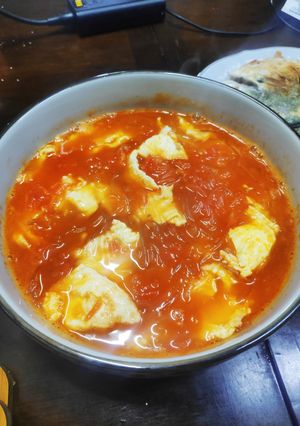 雞蛋番茄粉絲湯 的食譜成品照片