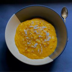A picture of Taal Pudding / Palm Fruit Pudding for Jhulan Jatra.