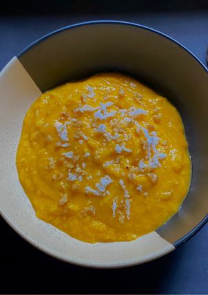 A picture of Taal Pudding / Palm Fruit Pudding for Jhulan Jatra.