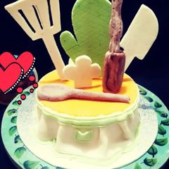 A picture of Mayo Malt Chocolate Cake (Kitchen Themed).
