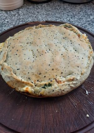 Una foto de Tarta de espinacas y queso