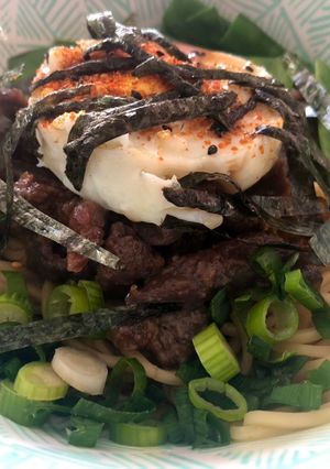 A picture of Beef & Egg ‘Mazemen’ Noodles.