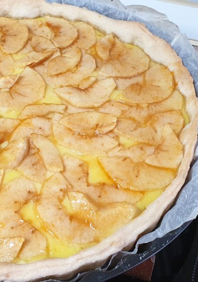 Una foto de Tarta de manzana con masa hojaldrada
