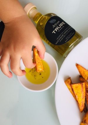 Hình của món Khoai lang nướng hương nấm truffle.