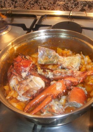 Una foto de Arroz caldoso de bogavante