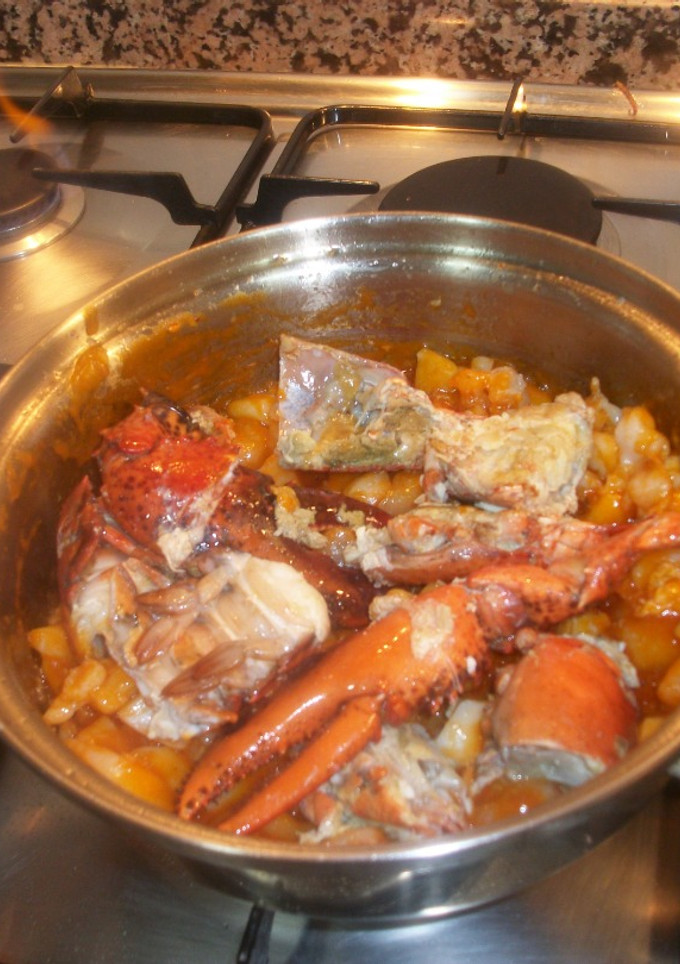 Una foto de Arroz caldoso de bogavante