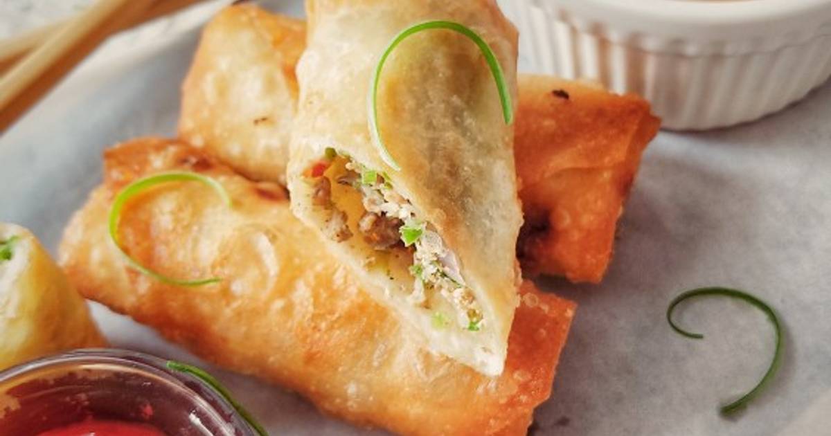 Sandwich Spring Roll Spring roll Recipe by Sanober Danish - Cookpad
