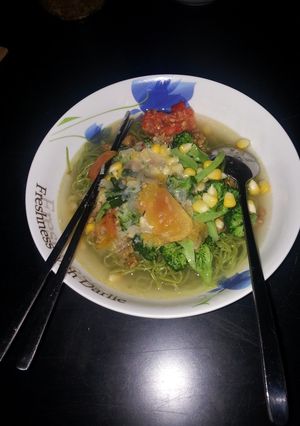 Foto resep Mie sup sehat tanpa ayam