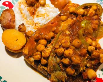 Popular Recipe Roasted Eggplant  with Chick Peas Delicious Nutritious