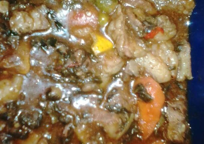 Step-by-Step Guide to Make Perfect Lamb stew with spinach &amp; mixed veg