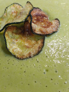 Una foto de Crema de calabacín con Roquefort