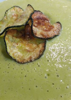 Una foto de Crema de calabacín con Roquefort