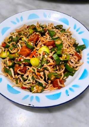 Foto resep Okra Teri Pedas