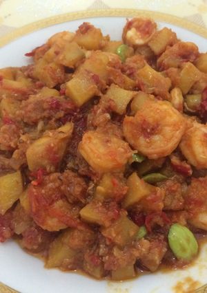 Foto resep Sambalado udang petai