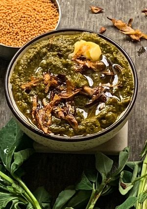 A picture of Delicious Sarson ka saag.