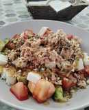Ensalada de tomate y pimientos rojos
