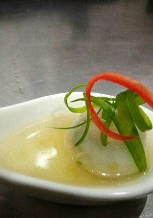 A picture of Glutenous Rice Dumpling in Asian Clear Broth..