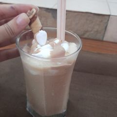 A picture of Chocolate ice cream shake.