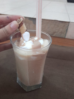 A picture of Chocolate ice cream shake.