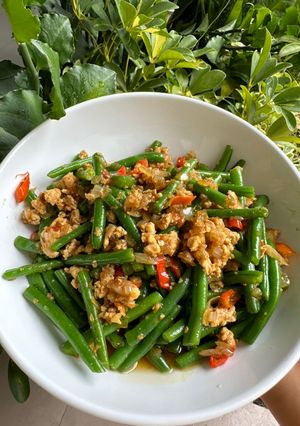 Foto resep Tumis baby buncis singapore