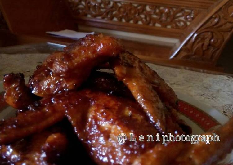Cara Gampang Menyiapkan Ayam hitam manis bumbu rujak yang Lezat
