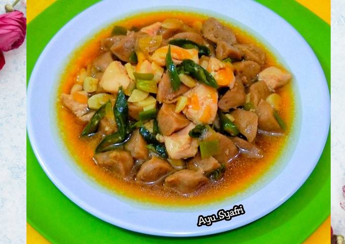 Resep Dada Ayam Bakso Kuah Saus Tiram Oleh Ayu Syafri Cookpad