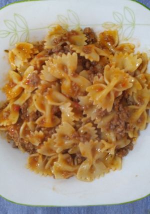 Una foto de Fideos con salsa casera de tomate