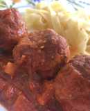 Albóndigas de pavo con tagliatelle