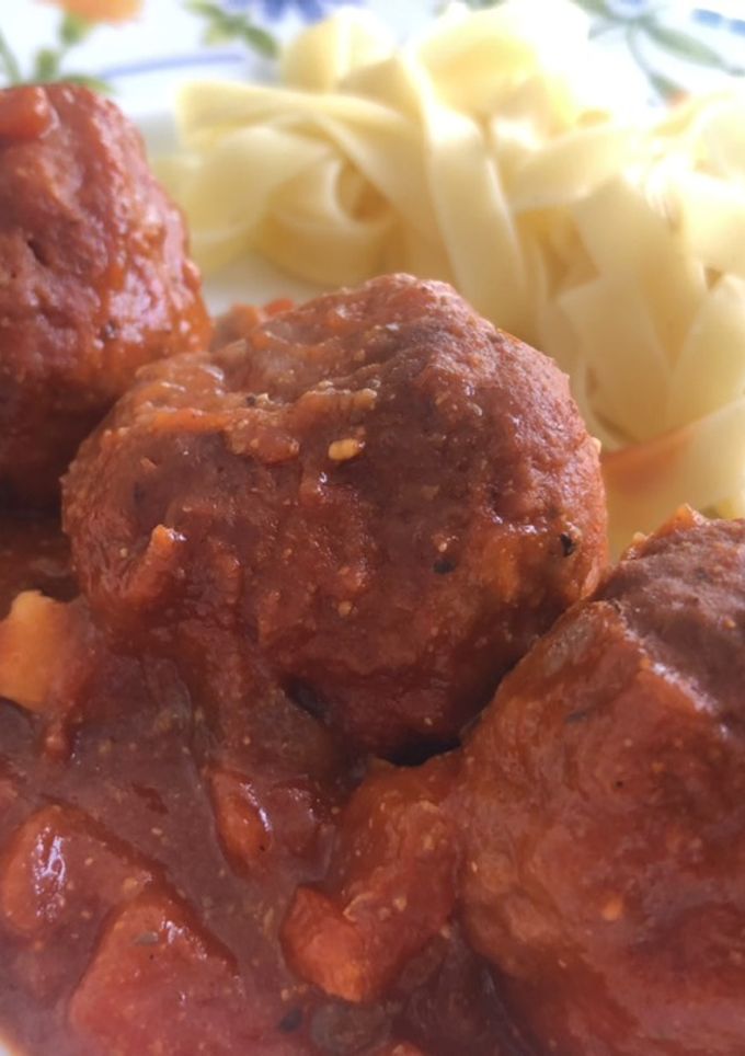 Una foto de Albóndigas de pavo con tagliatelle